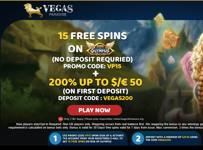 15 Free Spins on Rise of Olympus