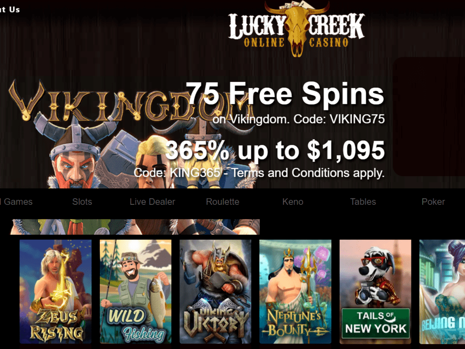 lucky creek 75 free spins no deposit