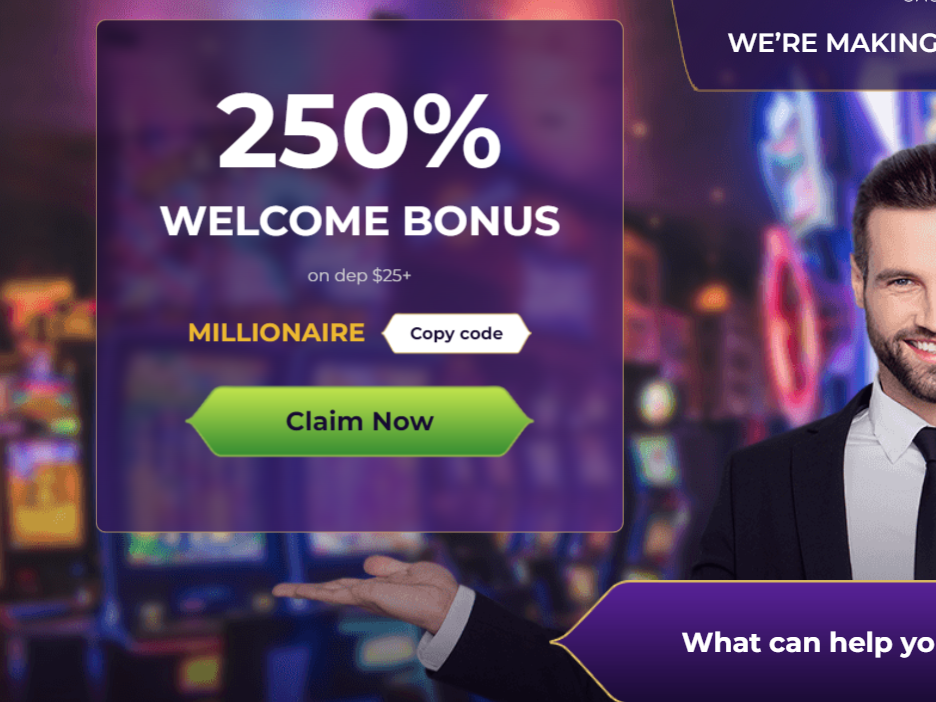 250% Welcome Bonus in Exclusive Casino