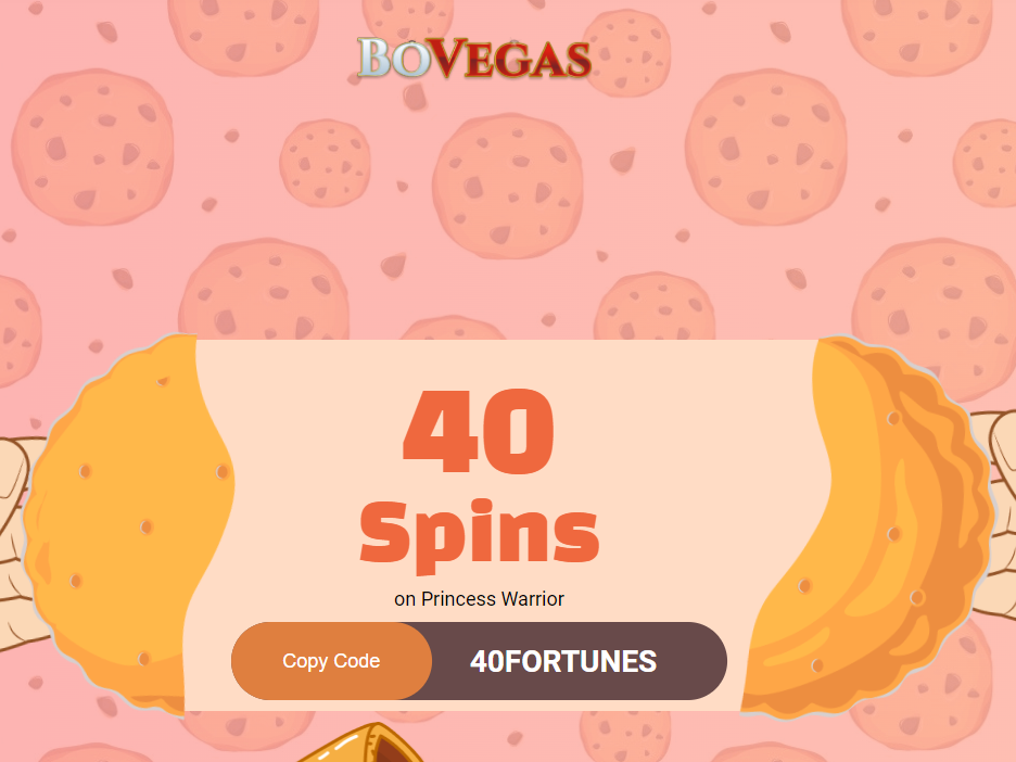 Bo Vegas Casino 40 Free Spins on Princess Warrior