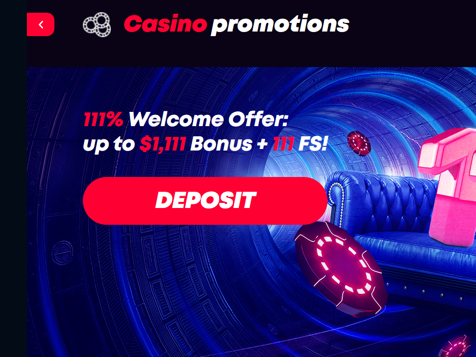 Betsofa Casino bonus 111% up to $1,111 + 111 FS