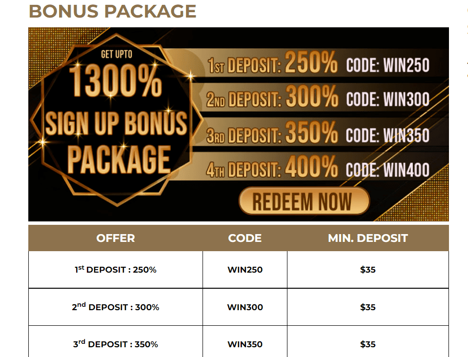 Hallmark Casino Signup Bonus Package counting 1300%