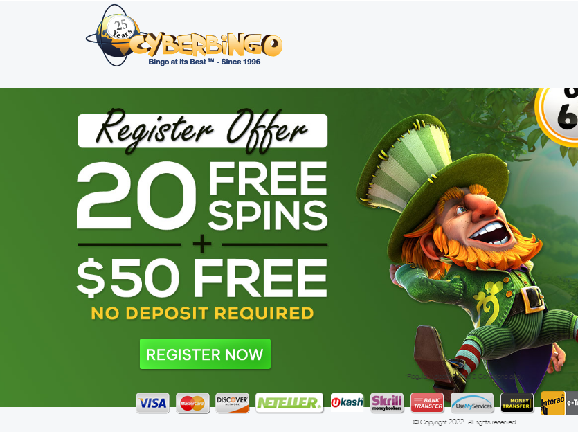 CyberSpins Casino 20 FS + 50$ FREE