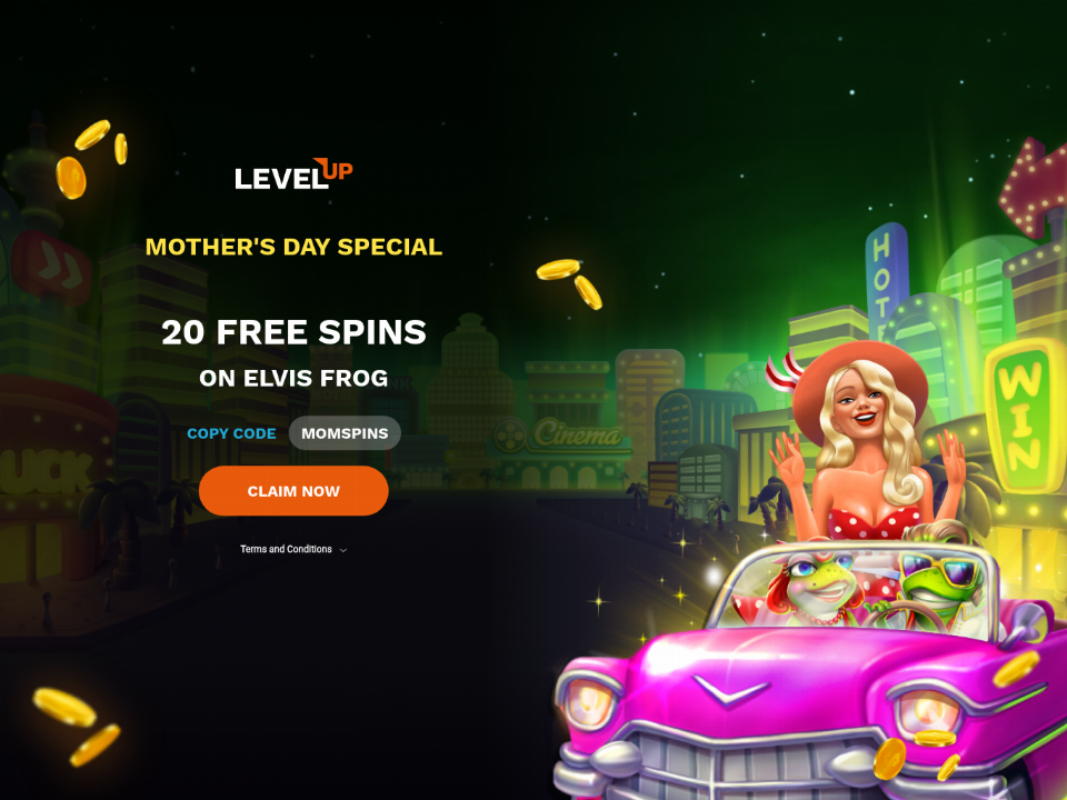 levelup-casino-20-free-elvis-frog-in-vegas-spins-mothers-day-2021-special-no-deposit-promotion.png