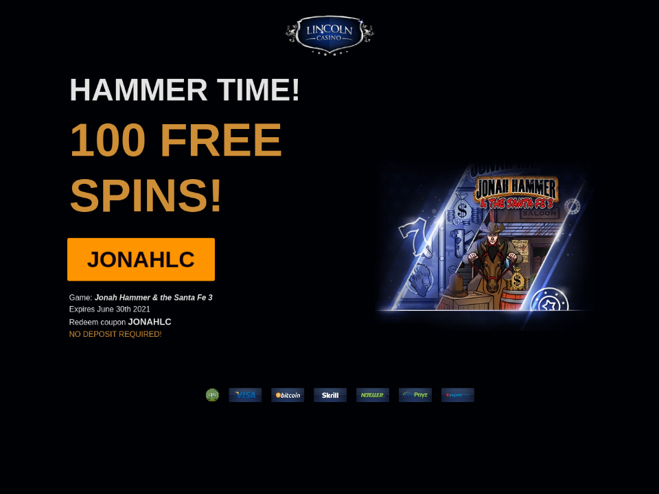 lincoln-casino-special-100-free-spins-on-jonah-hammer-no-deposit-new-wgs-game-promotion.png