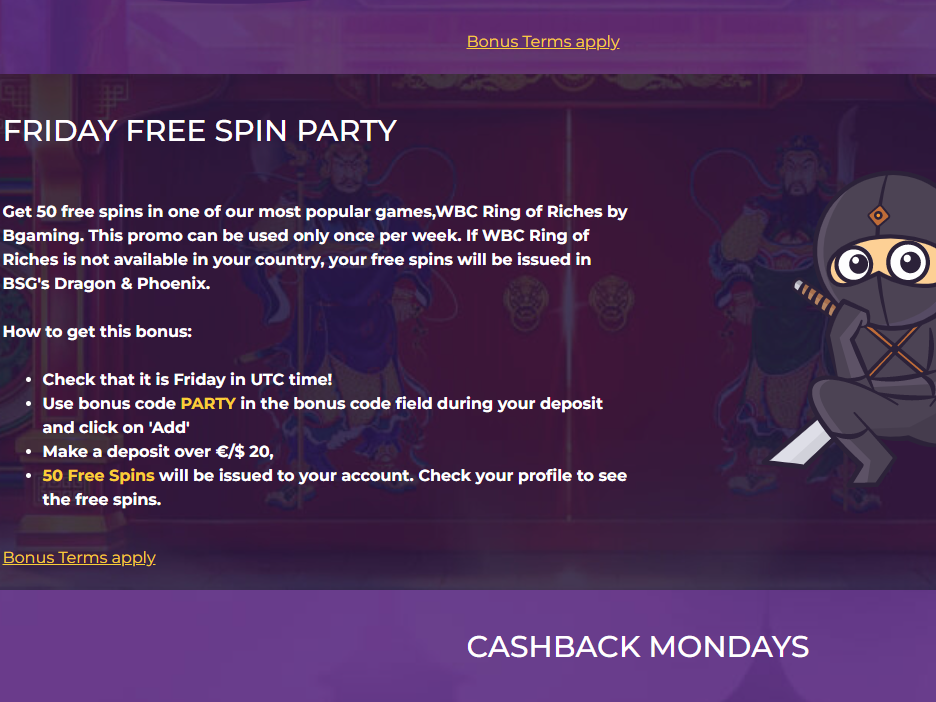 Casitsu: Friday Free Spin Party
