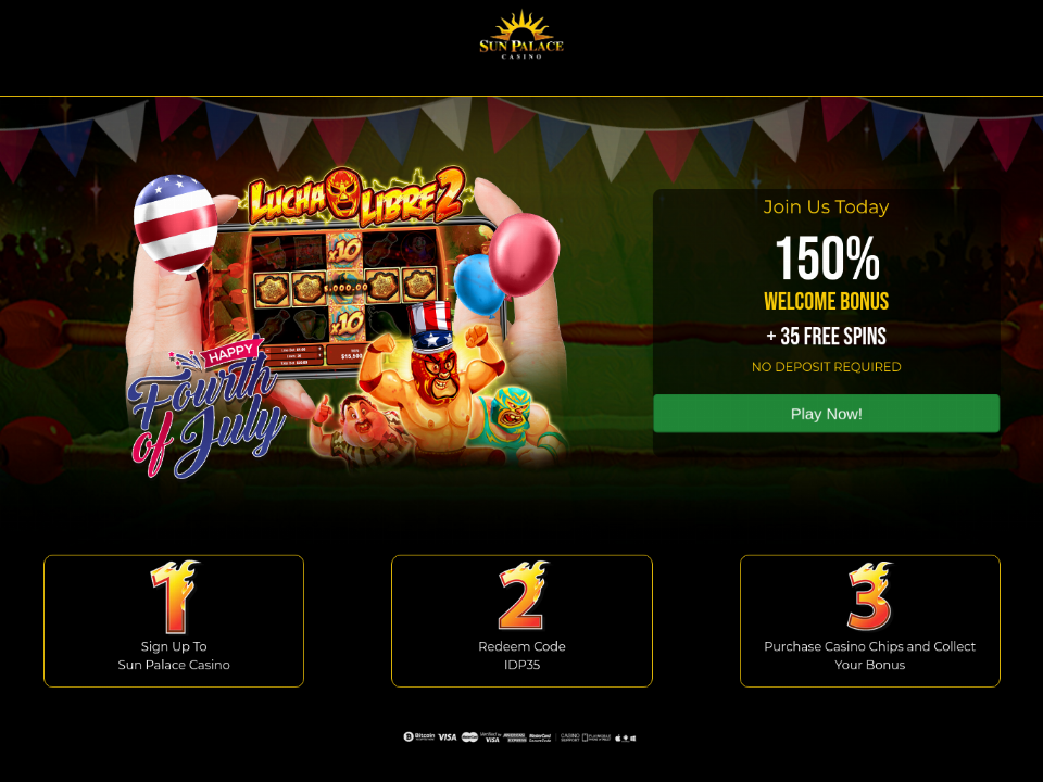 sun-palace-casino-35-free-lucha-libre-2-spins-plus-150-match-bonus-4th-of-july-celebration-special-new-players-offer.png